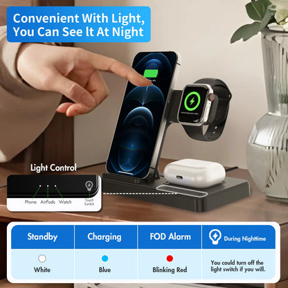 3-in-1 Wireless Charger folded