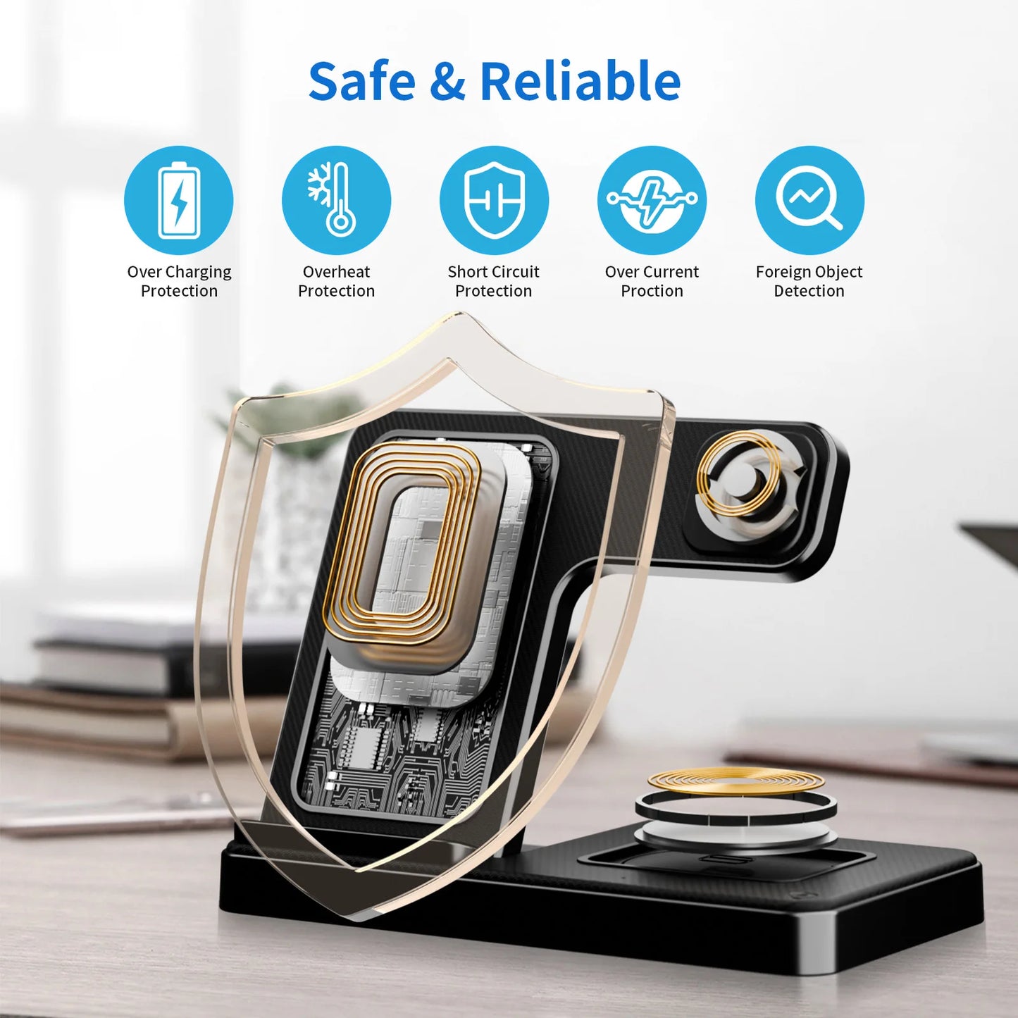 3-in-1 Wireless Charger close up